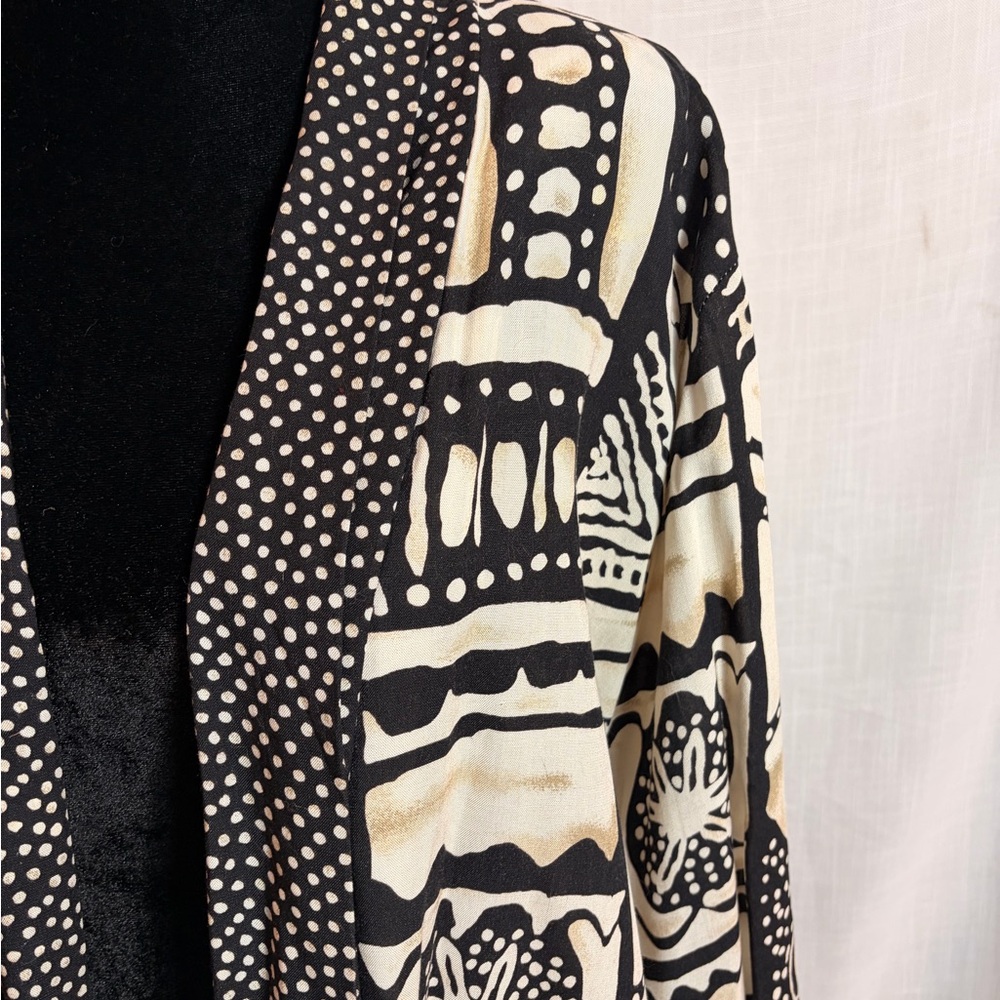 Vintage Cabrais Collection Open Front Rayon Top - Picture 2 of 6